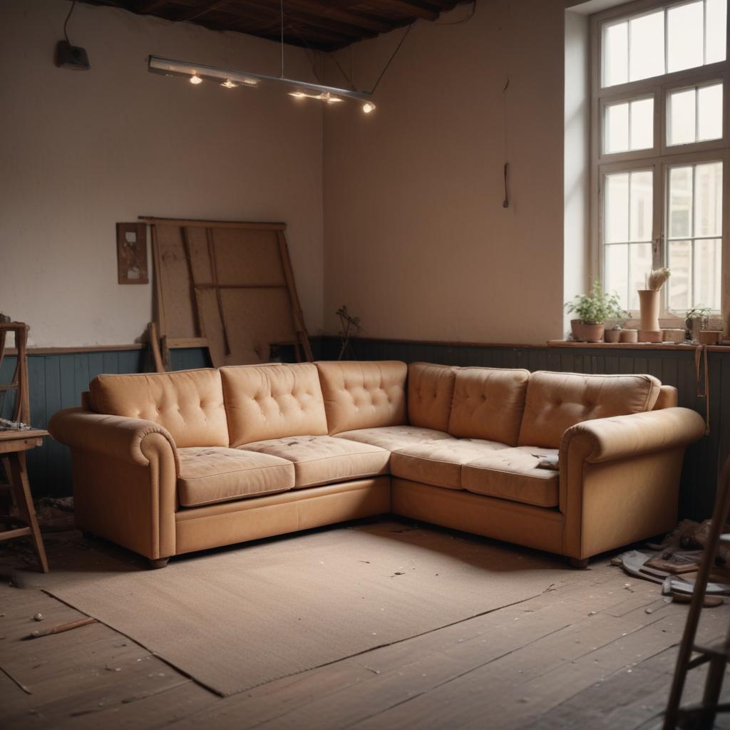 Цены на перетяжку угловых диванов от 8600 рублей